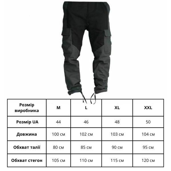 Брюки-карго мужские из рип-стопа XL Серо-Черный (N00092-2) - фото 5 Брюки-карго мужские из рип-стопа XL Серо-Черный (N00092-2) - фото 5