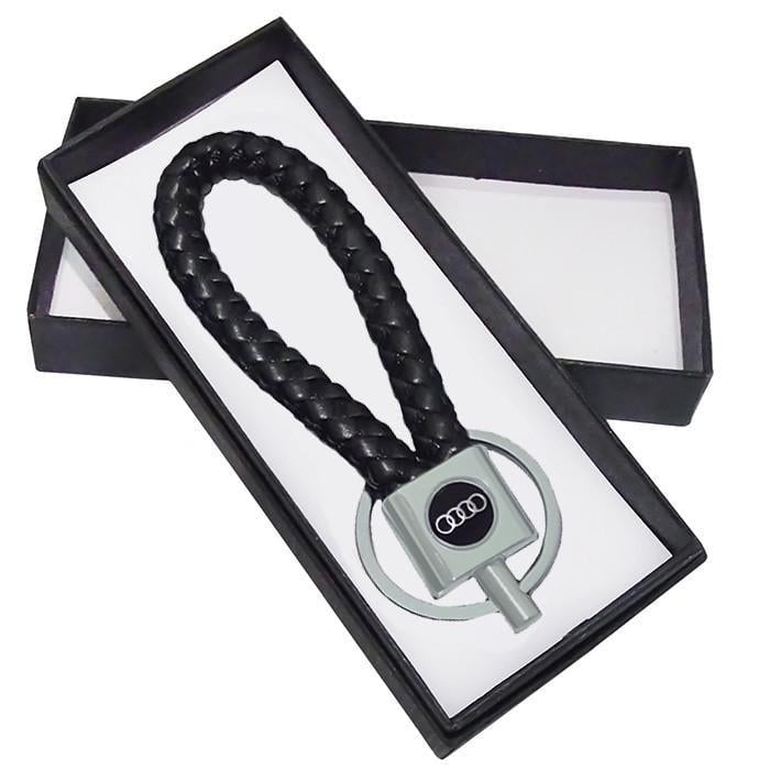 Брелок кожаный косичка Audi с подарочной коробкой (114110)