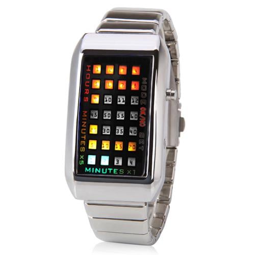 Часы наручные бинарные 7210/7211/7212/7213/7214 Watches Silver (559238)