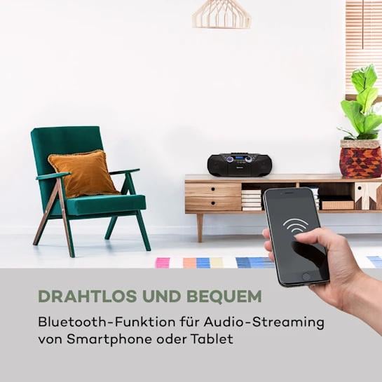 Бумбокс Auna Roadie 2K Boombox CD (10034290) - фото 6