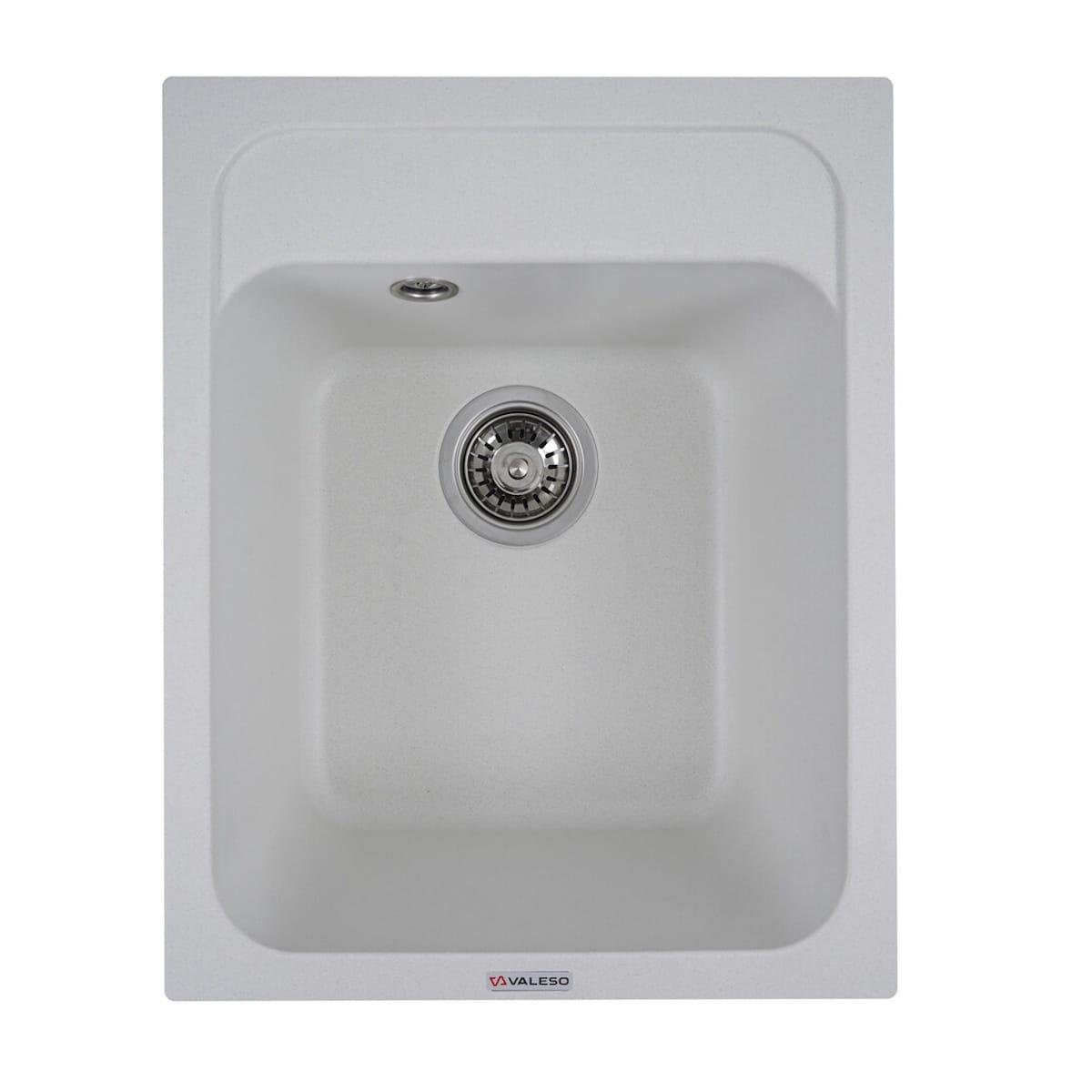 Мойка гранитная Valeso Korrado 400х500 врезная прямоугольная Белоснежный матовый (PLTM-SP000047214)
