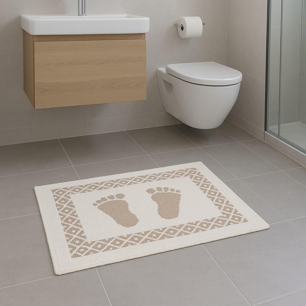 Коврик в ванную хлопковый Foot Tropichome 50x70 см (2064/beige) Коврик в ванную хлопковый Foot Tropichome 50x70 см (2064/beige)