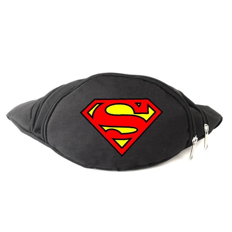 Поясная сумка-бананка с принтом Superman Marvel-SM Черный (1267577017)