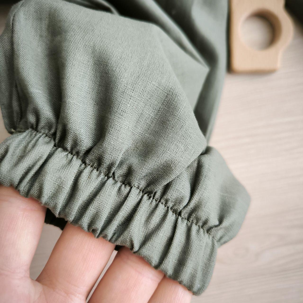 Джоггеры Цвета степи из 100% льна 56 см - фото 4 Джоггеры Цвета степи из 100% льна 56 см - фото 4