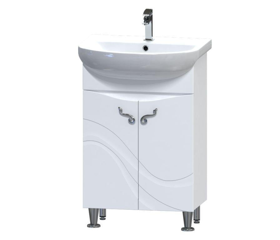 Тумба с умывальником напольная Aquarius RONDA AQ-U1113040452 55x82x44 см Белый (152801)