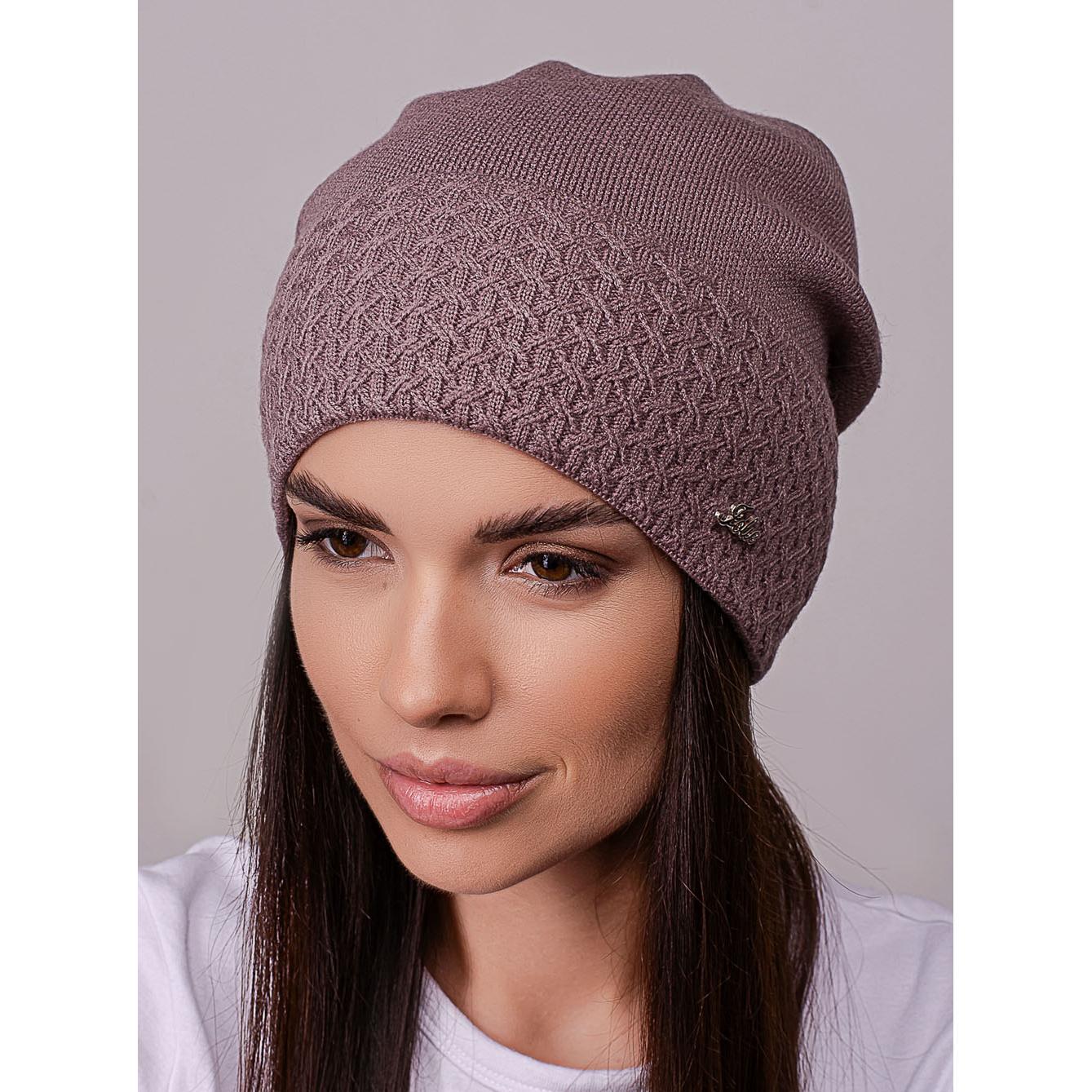 Шапка женская Leks ПОЭЗИЯ шерстяная утепленная флисом с узором на отвороте сзади сцепленная one size Капучино (258498) - фото 1 Шапка женская Leks ПОЭЗИЯ шерстяная утепленная флисом с узором на отвороте сзади сцепленная one size Капучино (258498) - фото 1