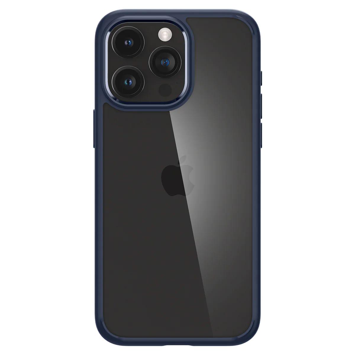 Чохол накладка для телефону Spigen Ultra Hybrid для Apple iPhone 15 Pro Max Прозорий/Синій (ACS06573)