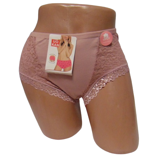 Трусы с кружевом Uokin organic cotton XL Мокко