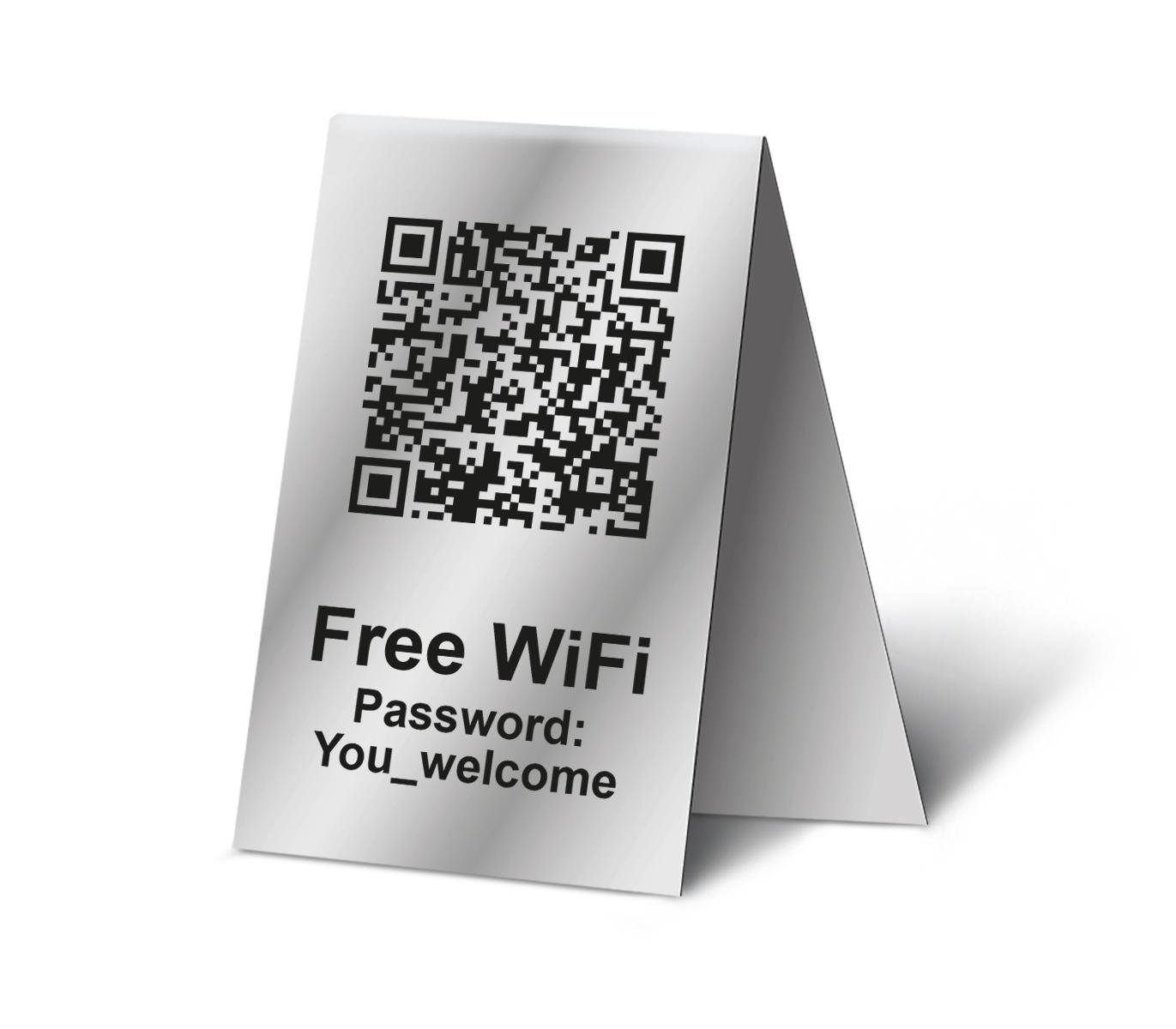 Настольная табличка free Wi-Fi БРТ Табличка с паролем для отеля кафе