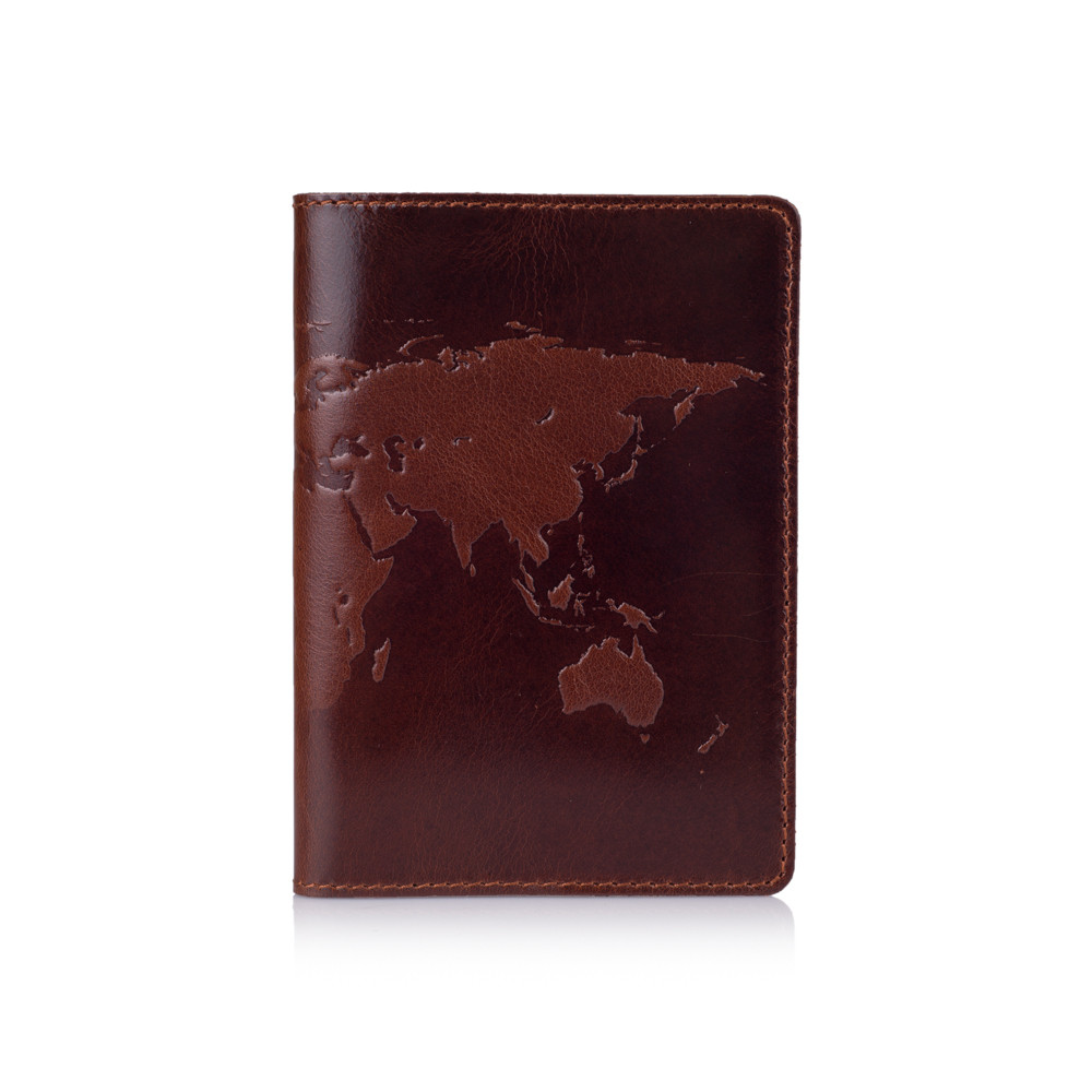 Обложка для паспорта ручной работы с отделом ID документов Коньячный (PC-03-C19-1436-T001)