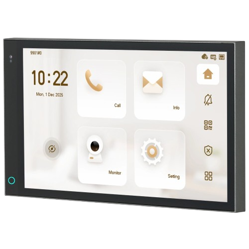 Видеодомофон с сенсорным дисплеем Dahua DHI-VTH5721A-WP-F 7" IPS 1024x600 Wi-Fi Linux Black (38310192)