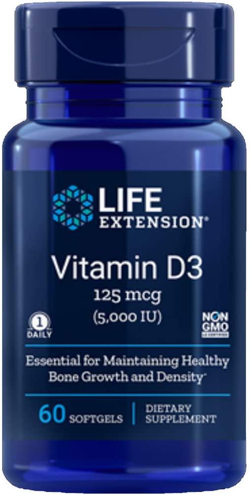 Витамин D3 Life Extension 5,000 IU 60 капсул (00000035594)