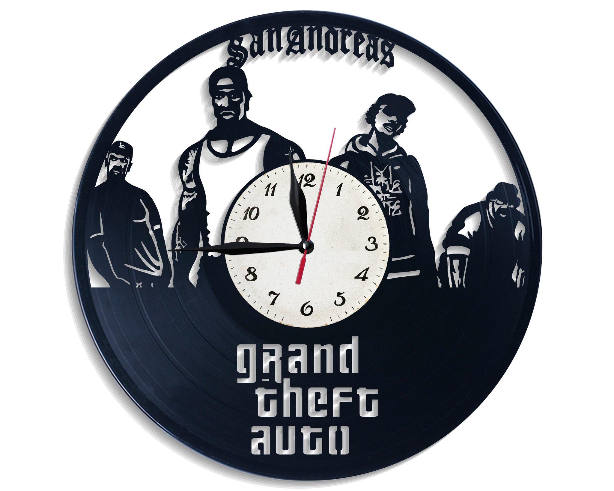 Часы настенные GTA Grand Theft Auto 2652 из виниловой пластинки