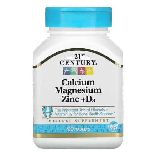 Минеральные комплексы 21st Century Calcium Magnesium Zinc+D3 90 табл. (CEN-22263)