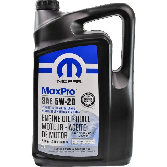 Моторное масло Mopar MaxPro GF-6A 5W-20 5 л (68518203aa)
