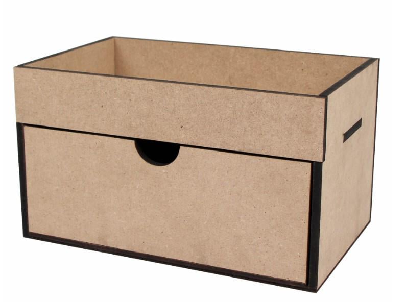 Заготовка для декупажу ROSA TALENT Органайзер для чаю шухляда 3 комірки 24х15х14 см