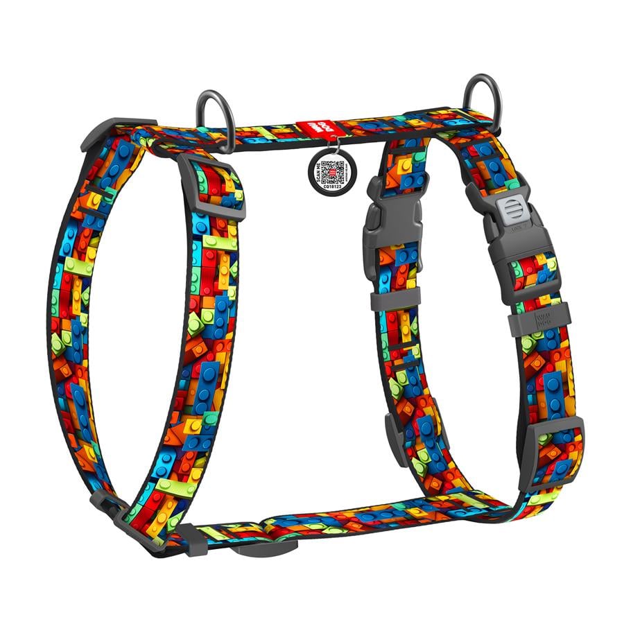 Шлейка для собак с QR-паспортом WAUDOG Nylon Блоки пластиковый фастекс M 20 мм A 38-60 см/B 46-60 см Разноцветный (344-4056) Шлейка для собак с QR-паспортом WAUDOG Nylon Блоки пластиковый фастекс M 20 мм A 38-60 см/B 46-60 см Разноцветный (344-4056)