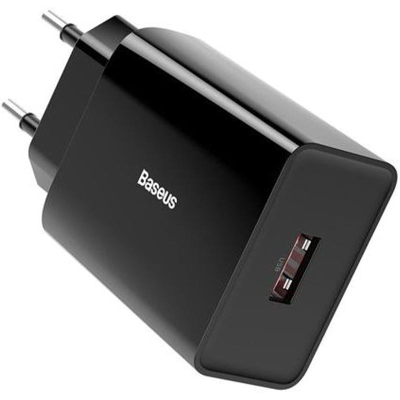 Пристрій мережевий зарядний Baseus CCFS-W01 Speed Mini 1USB QC 18W Black
