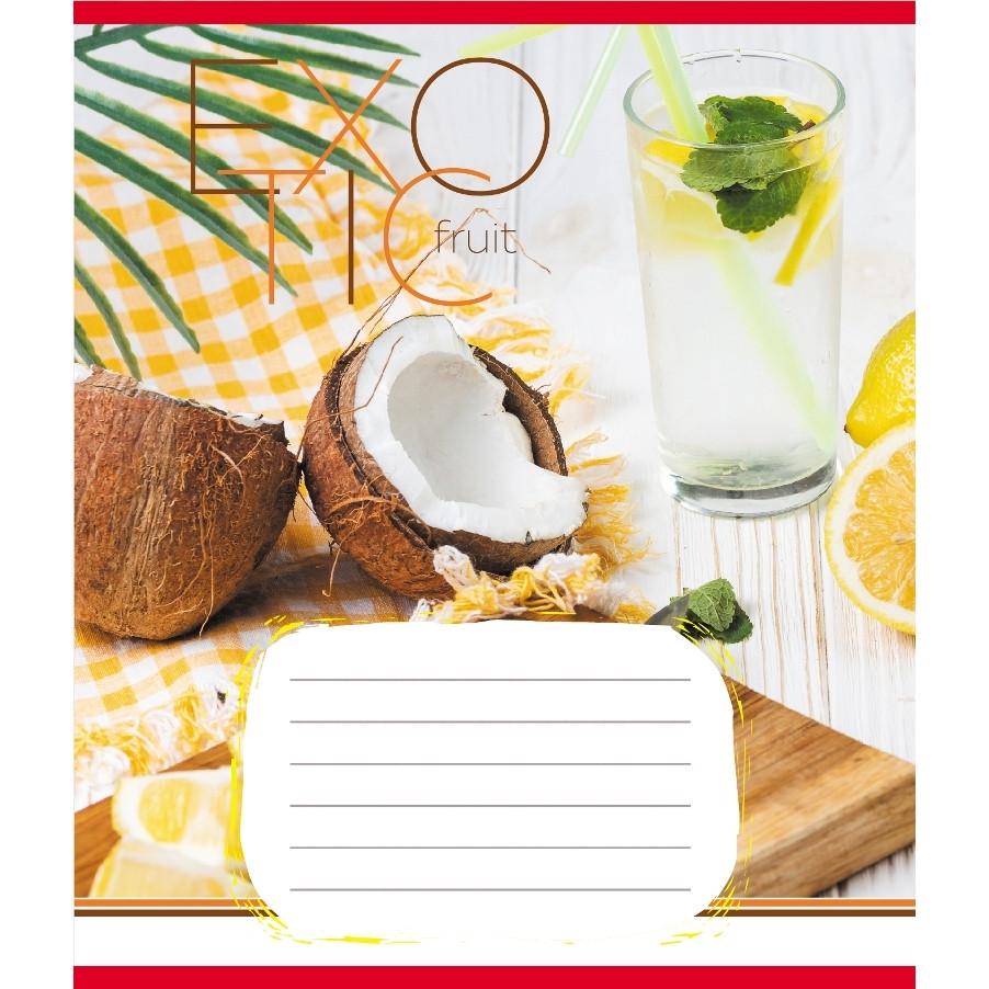 Шкільний зошит Екзотичні фрукти 048-590098K-4 в клітинку 48 аркушів (RLT55350)