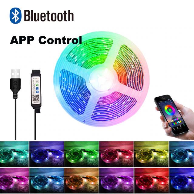 Лента светодиодная RGB с Bluetooth 5050 USB 5 м - фото 6