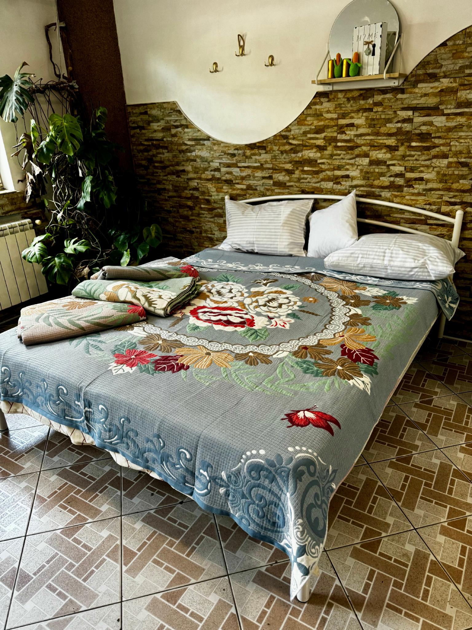 Простынь из льна евро Цветочки 230х200 см Синий (L5517-C/-230) Простынь из льна евро Цветочки 230х200 см Синий (L5517-C/-230)