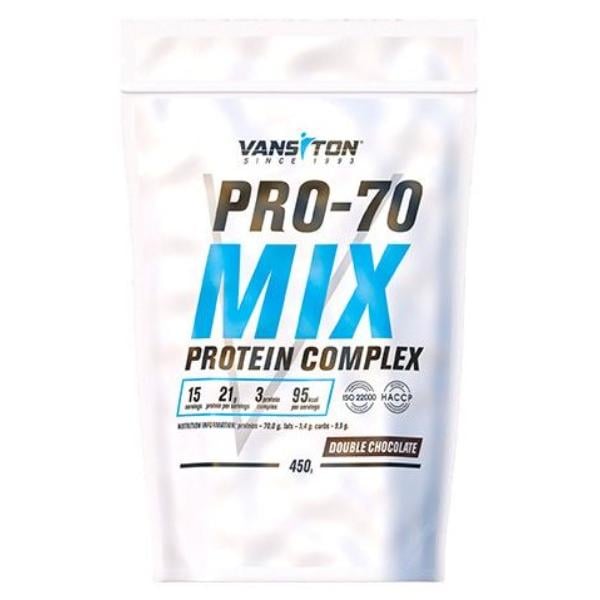 Протеин Vansiton Pro-70 Mix 450 г 15 порций Double Chocolate (000026276)