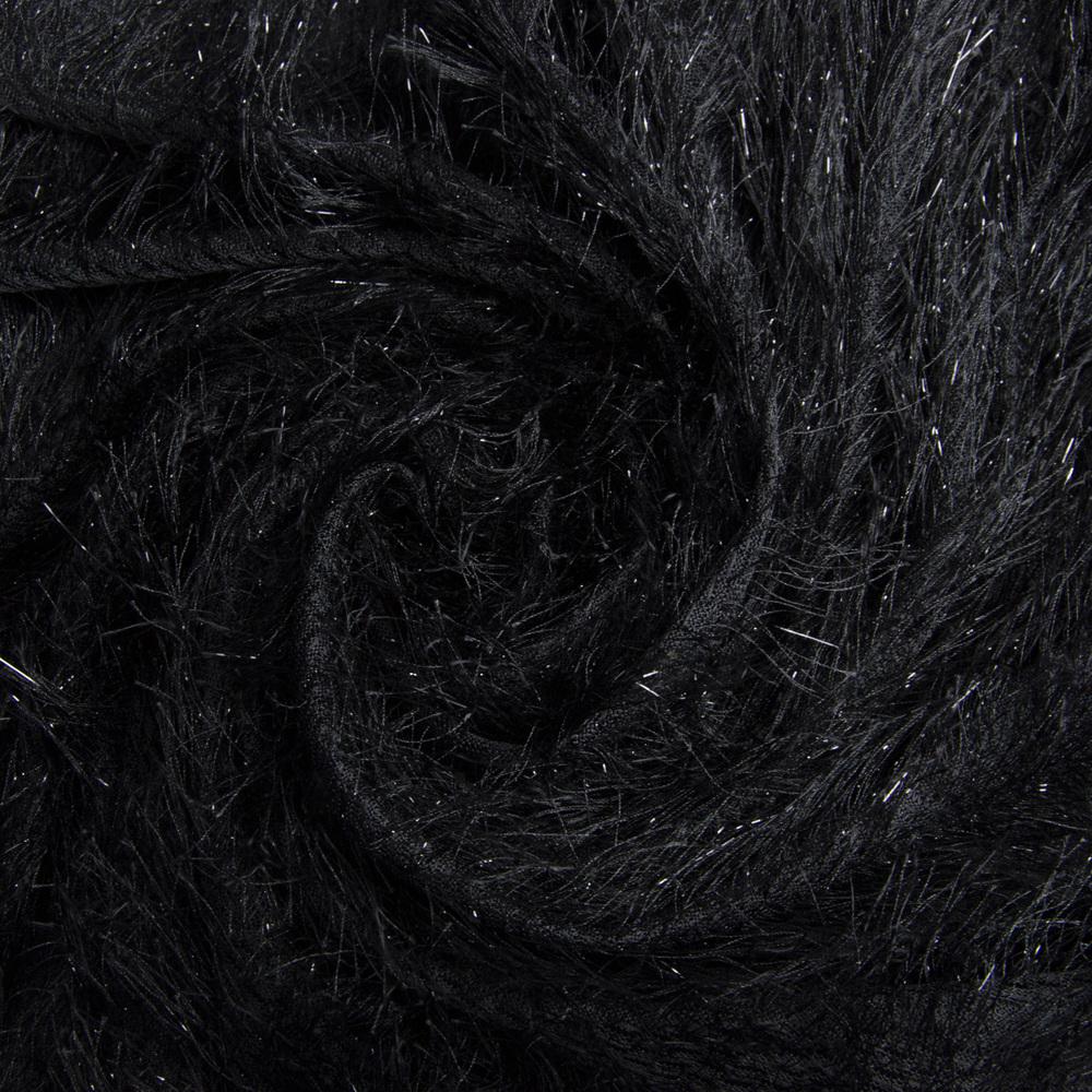 Ткань сетка Лебедь с люрексом Черный (24395)