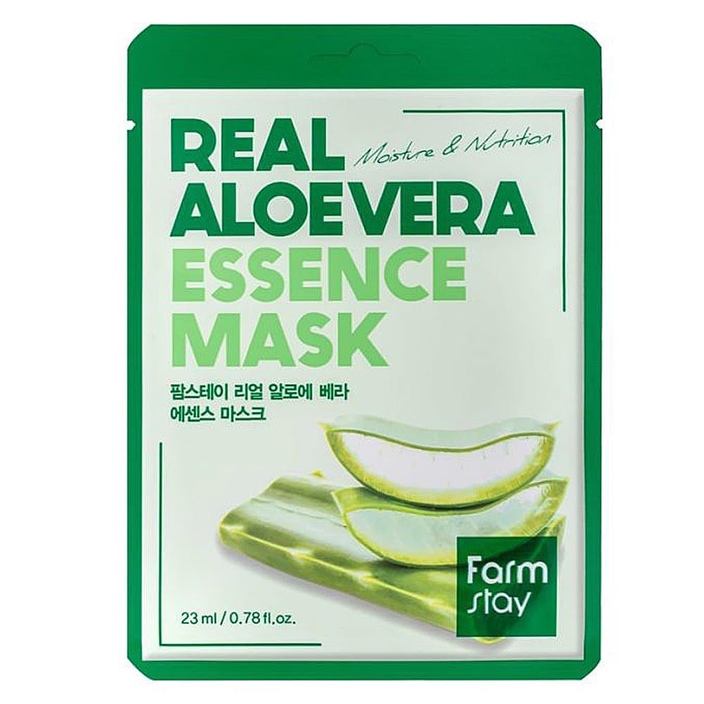 Маска для обличчя зволожуюча тканинна FarmStay Real Aloe Vera Essence Mask з екстрактом алое 23 мл (8809715720140)