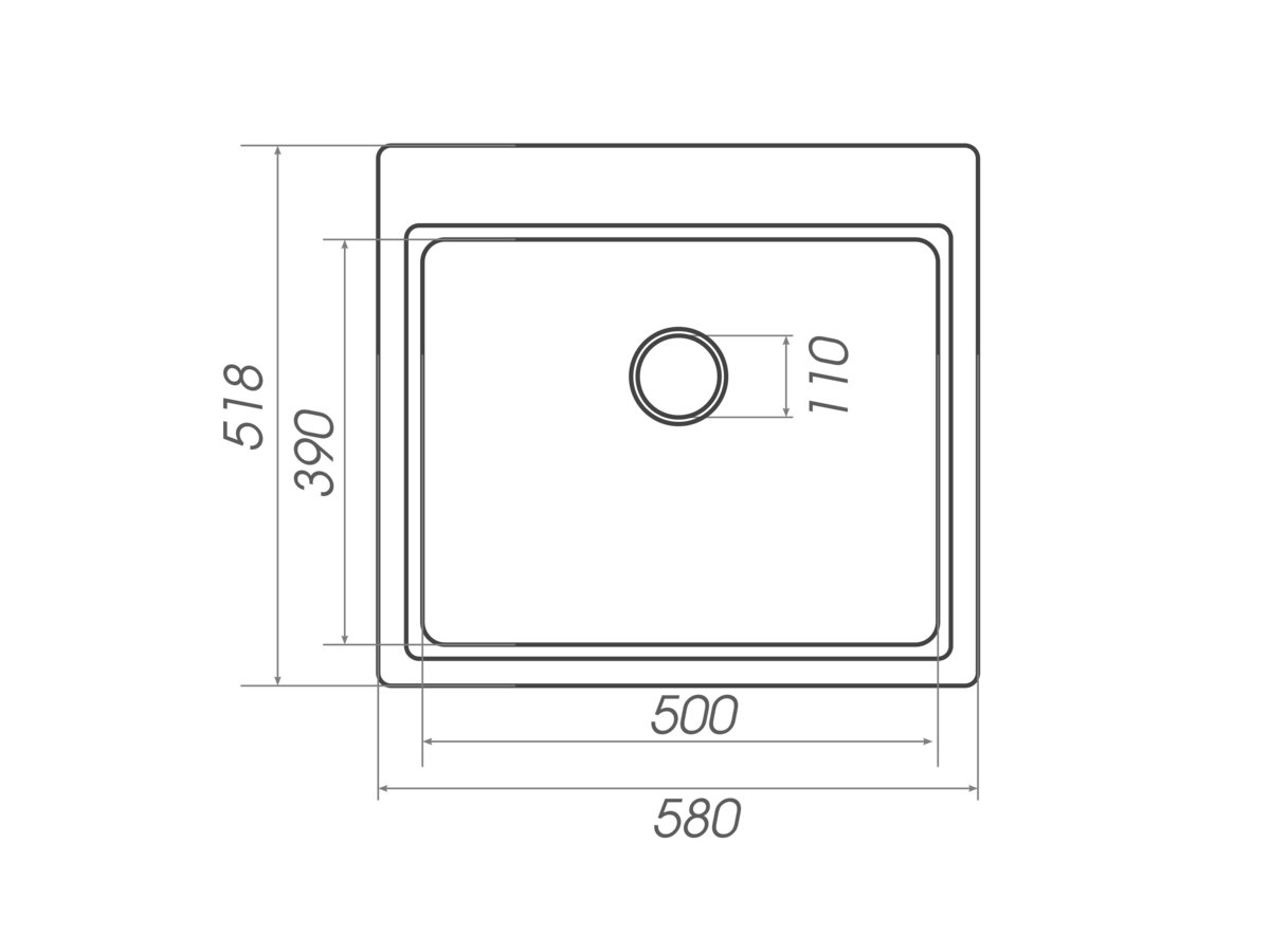 Мийка для кухні гранітна Platinum 5852 VESTA Чорний (PLTM-SP000025129) - фото 5