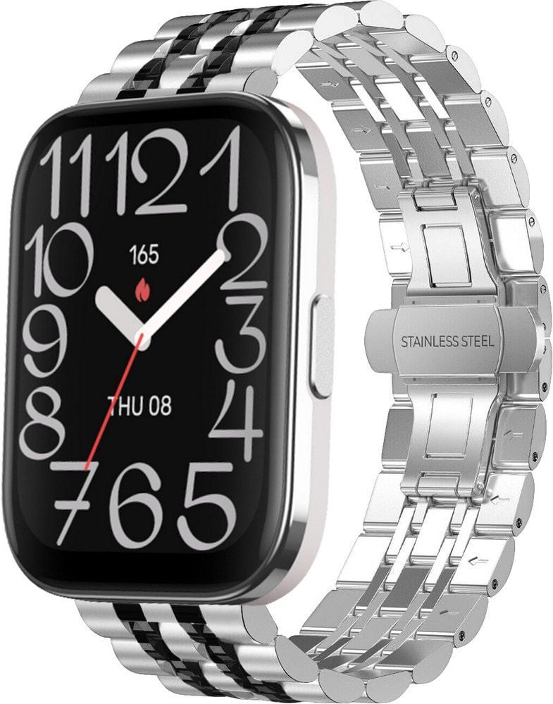 Браслет металлический Spinye Line для Amazfit Bip 5 Unity Silver Black (37082-69)