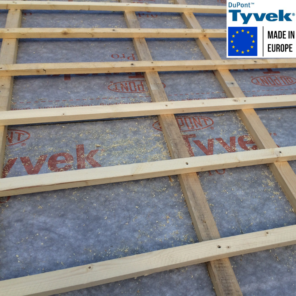 Мембрана супердиффузионная TYVEK PRO Tape с клейкой лентой 1,5x50 м 75 м2 124 г/м2 (310018) - фото 12 Мембрана супердиффузионная TYVEK PRO Tape с клейкой лентой 1,5x50 м 75 м2 124 г/м2 (310018) - фото 12