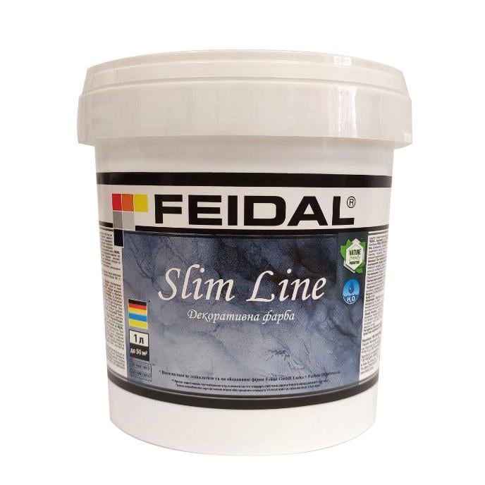 Краска декоративная Feidal Slim Line Мраморный эффект для внутренних работ 1 л Белый - фото 1 Краска декоративная Feidal Slim Line Мраморный эффект для внутренних работ 1 л Белый - фото 1