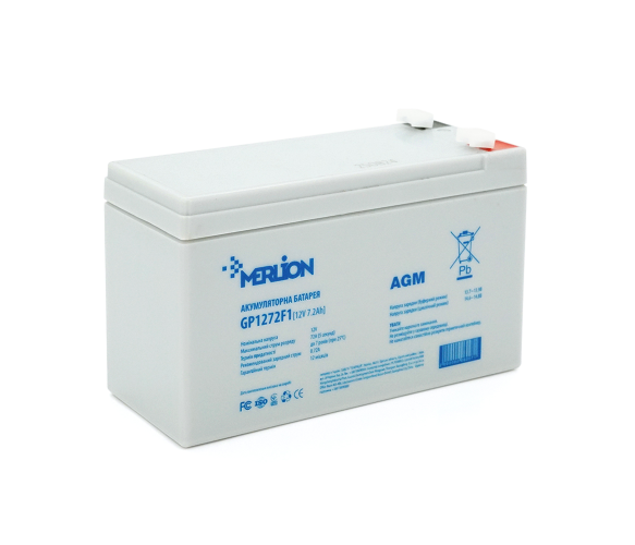 Аккумуляторная батарея Merlion AGM GP1272F1 12V 7.2 Ah - фото 1 Аккумуляторная батарея Merlion AGM GP1272F1 12V 7.2 Ah - фото 1