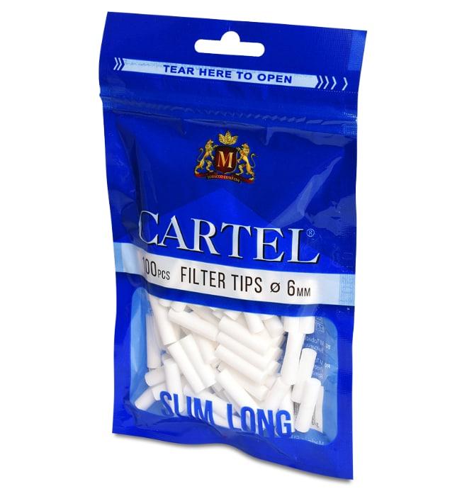 Фильтр сигаретный Filter tips Cartel Long 6/22 мм 100 шт. (13594)