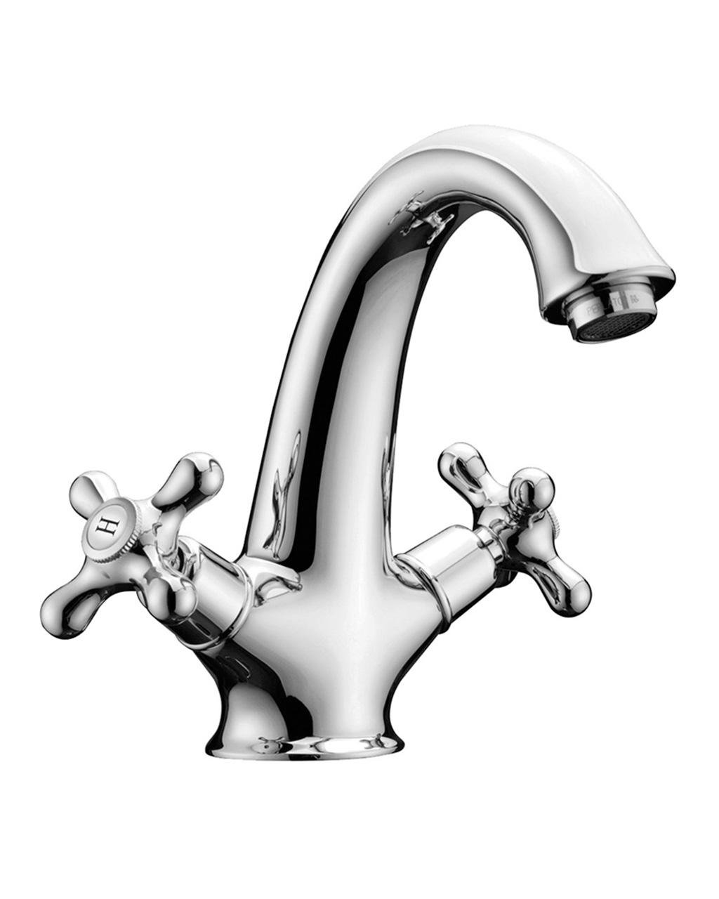 Змішувач для умивальника Imprese RALSKO NEW 05240NEW двовентильний Хром (115677)