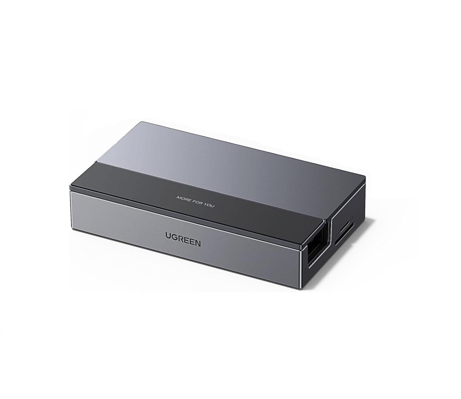 Док-станция UGREEN CM800 9in1 со сложной подставкой 4K при 120 Гц DP Gigabit Ethernet PD 100 Вт 10 Гбит/с USB A&C 3.2 TF/SD Grey (55733)