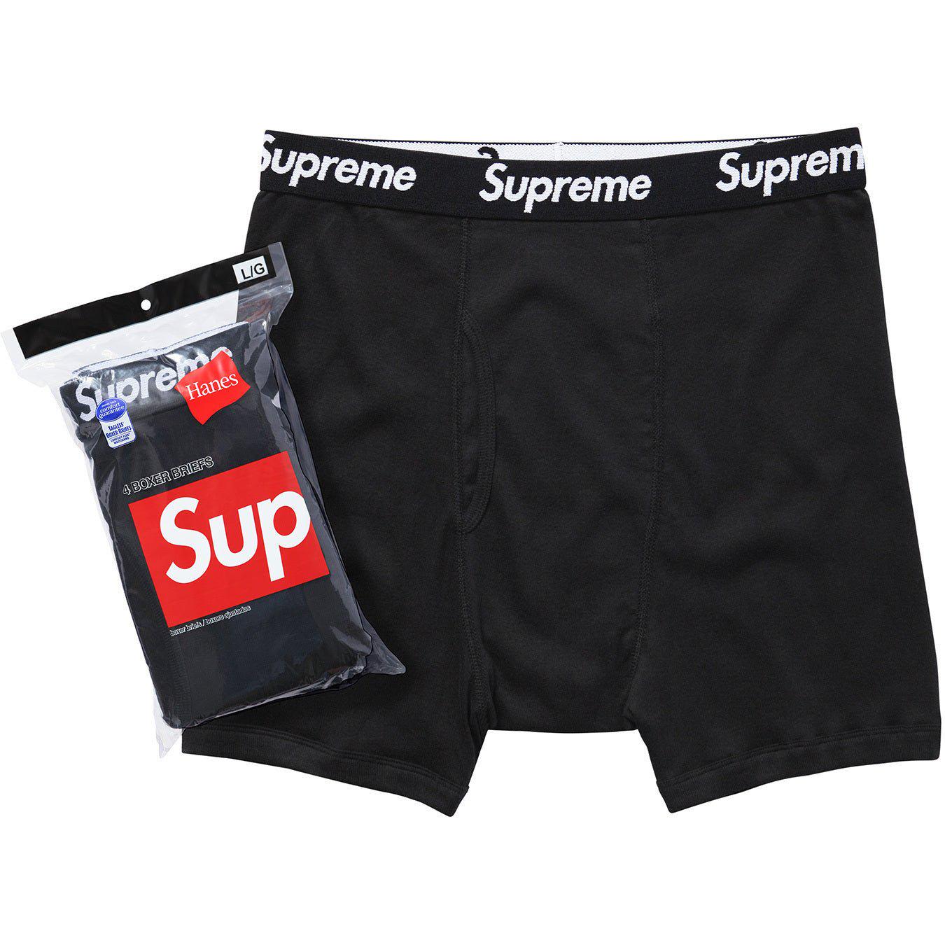 Трусы-боксеры SUPREME Hanes Boxer Briefs M 4 шт. Черный (14602291)