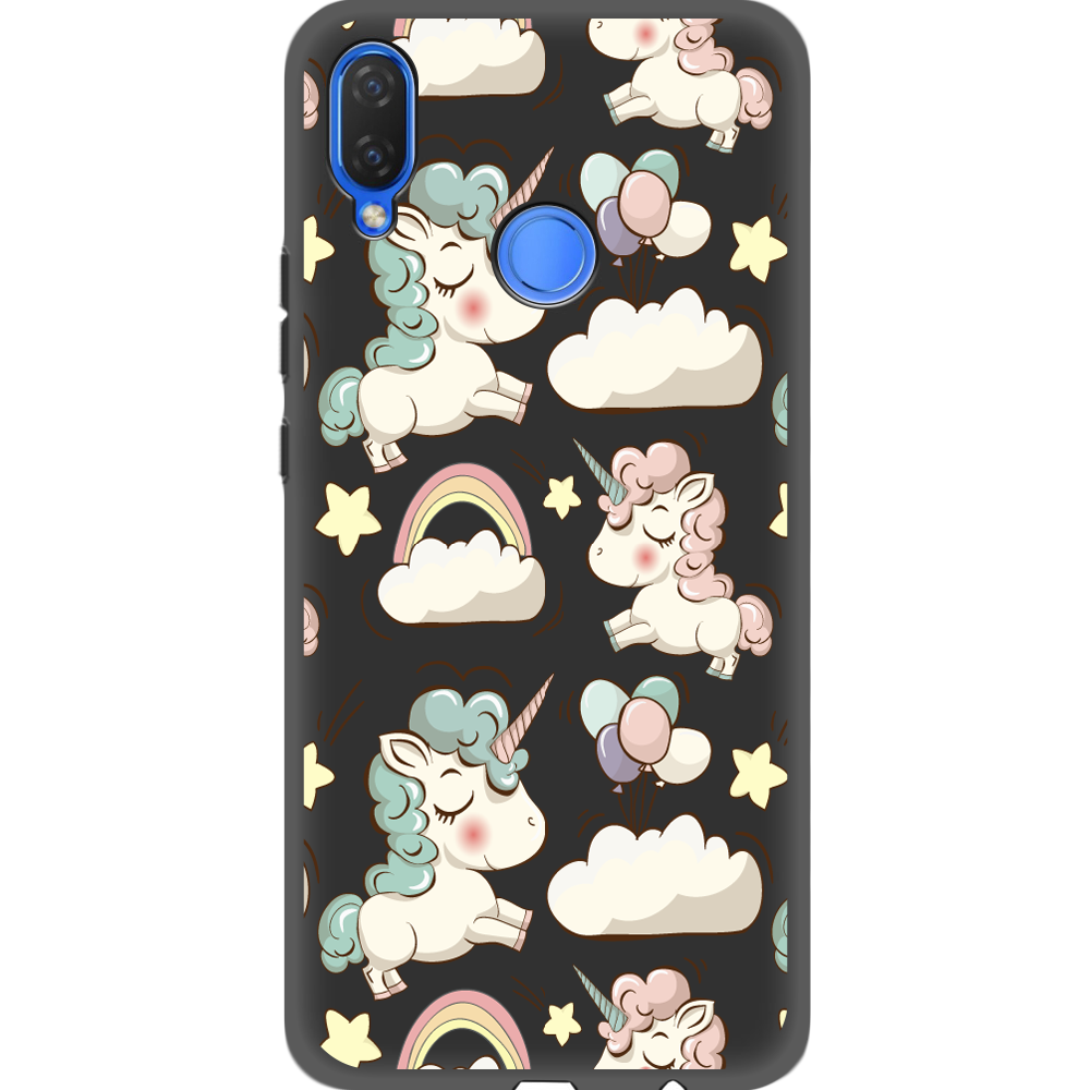 Чехол Boxface Huawei P Smart Plus Unicorns Черный силикон (34912-cc2-35159)