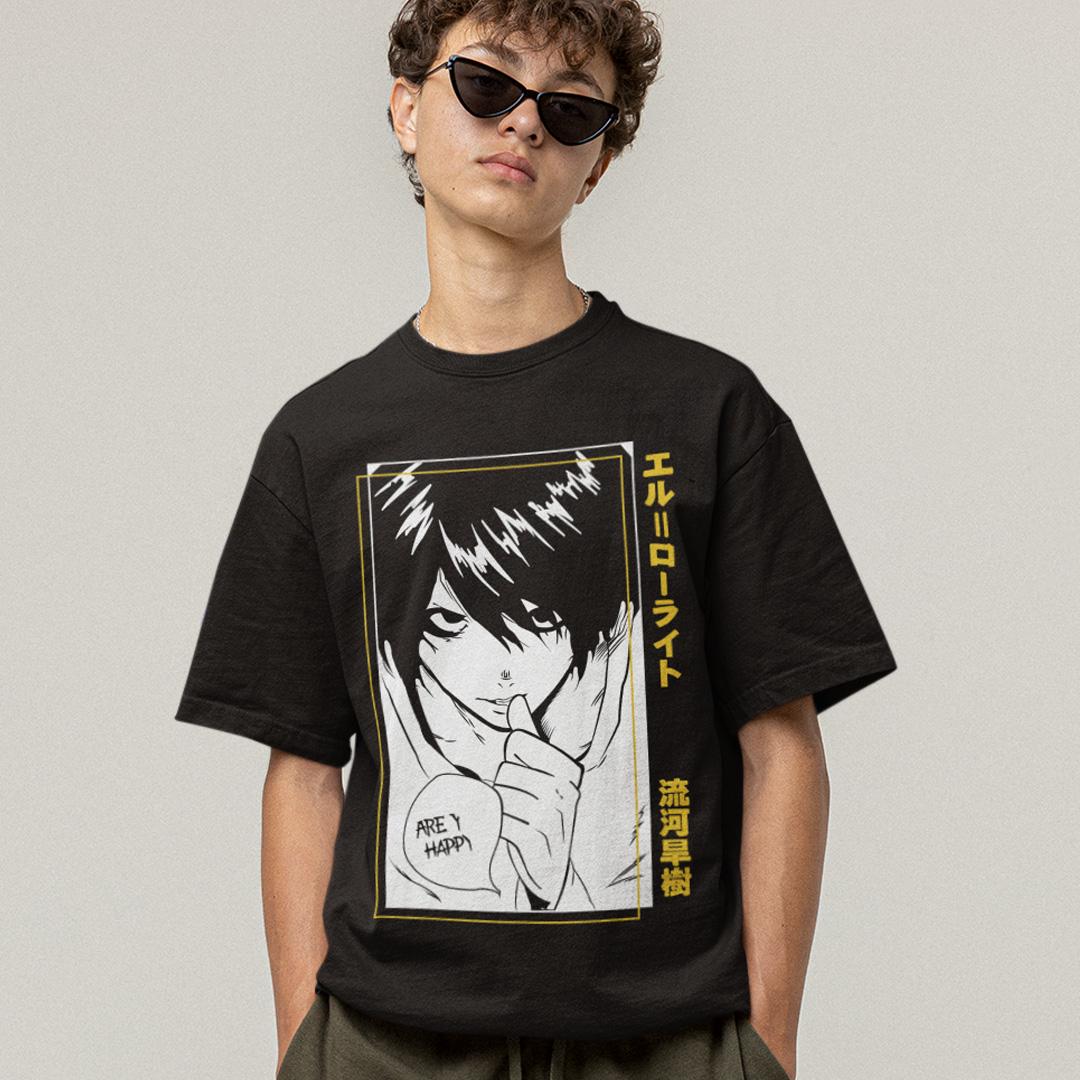 Футболка мужская Death Note Are You Happy XS Черный (00000007436) Футболка мужская Death Note Are You Happy XS Черный (00000007436)