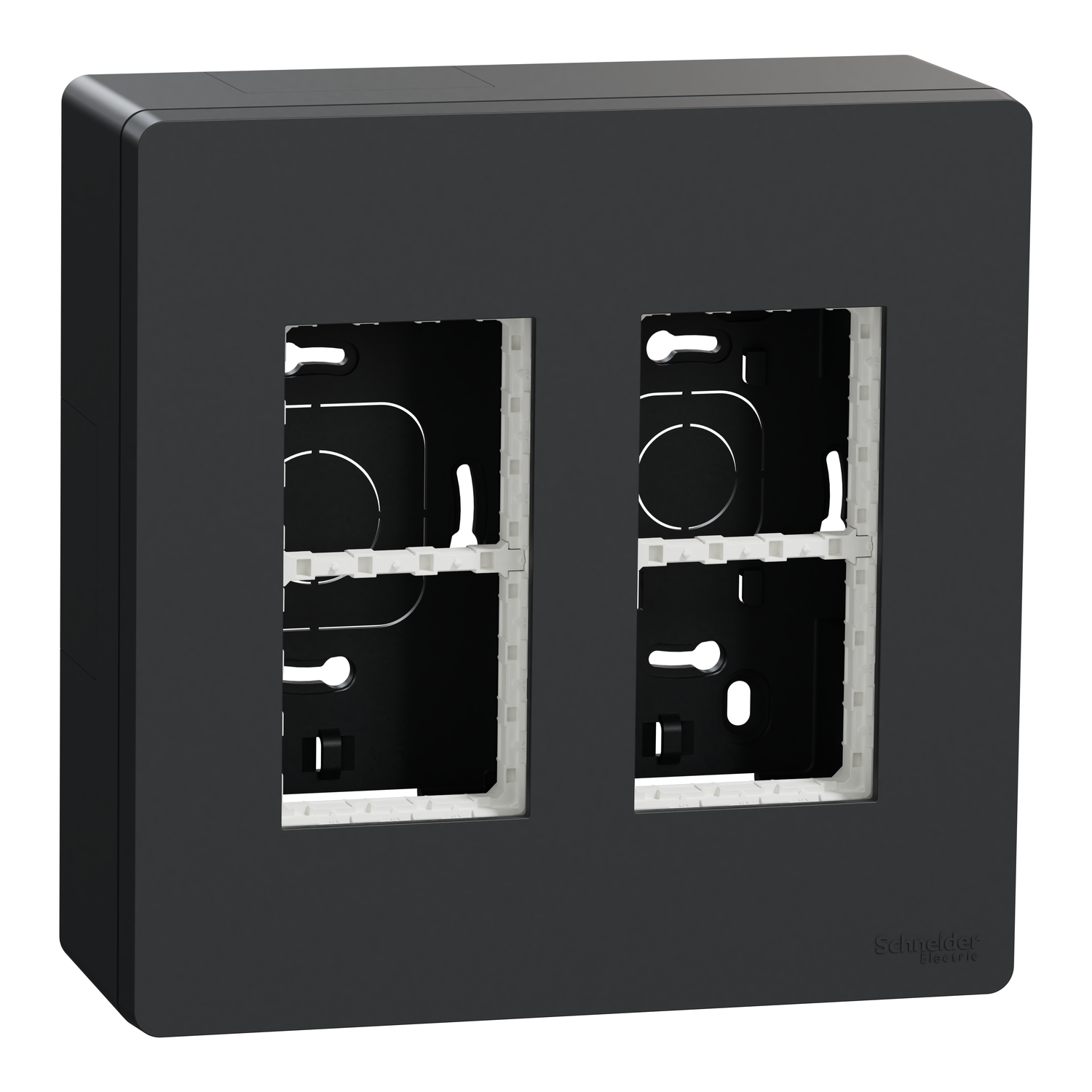 Блок Unica System+ открытая вставка 2х2 Антрацит (NU122454)