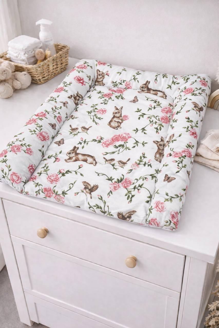 Матрас для пеленания BST Зайчики с бортами синтепон съемный универсальный 70х55 см (2571513065)