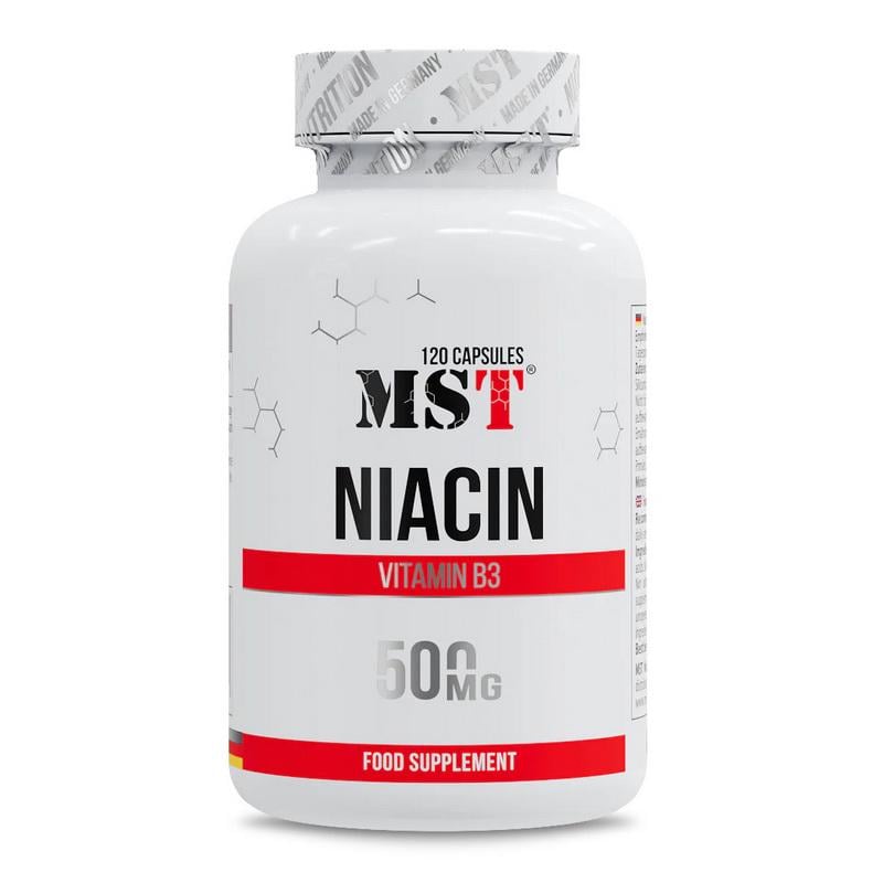 Ниацин MST Niacin 500 mg 120 капс.