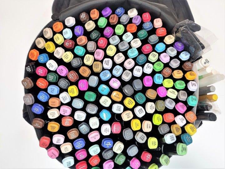 Набор скетч-маркеров Touch для рисования двусторонние 168 шт. (28215342) - фото 2