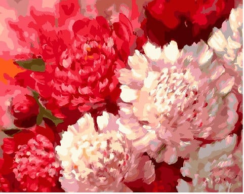 Картина по номерам Brushme Контрастные пионы (GX25609) Картина по номерам Brushme Контрастные пионы (GX25609)