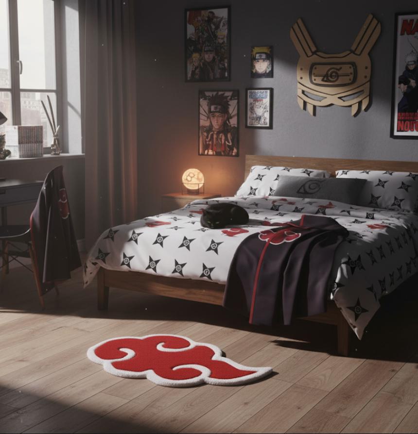 Килим Хмара з аніме 58х38 см Червоний (30078884)