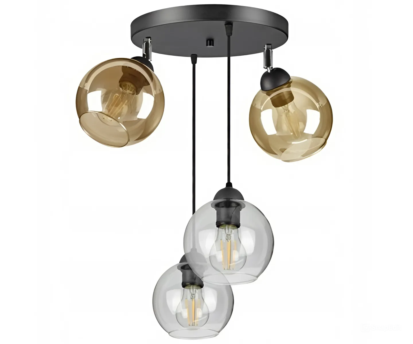 Підвісний світильник Koman 4 Mix Honey/Clear (PL-0003434 M/Mix Honey/Clear)