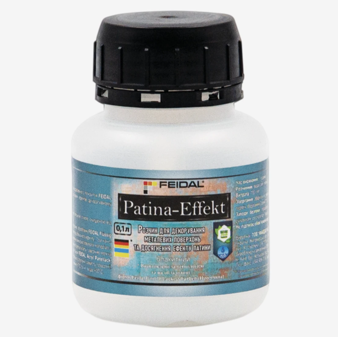 Раствор для декорирования металлических поверхностей Feidal Patina-Effekt 0,1 л Голубой (2453791194)