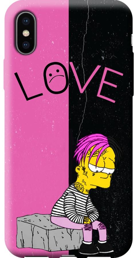 Чехол силиконовый FTS для Apple iPhone X/Xs Барт Симпсон Sad (H4443H42S)