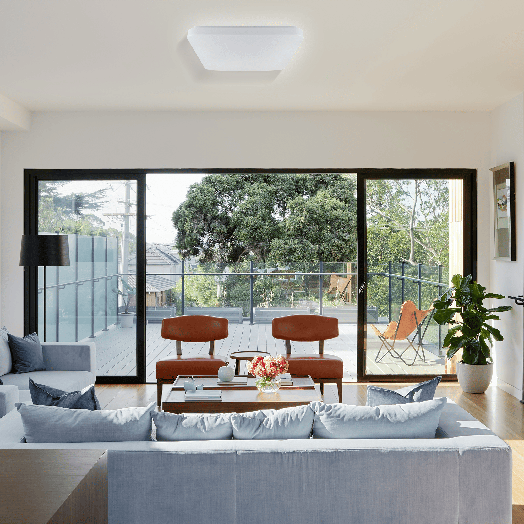 Потолочный светильник Vestum QUATRO матовый 20W 4000К 4 350х350х60 мм Серебряный - фото 3