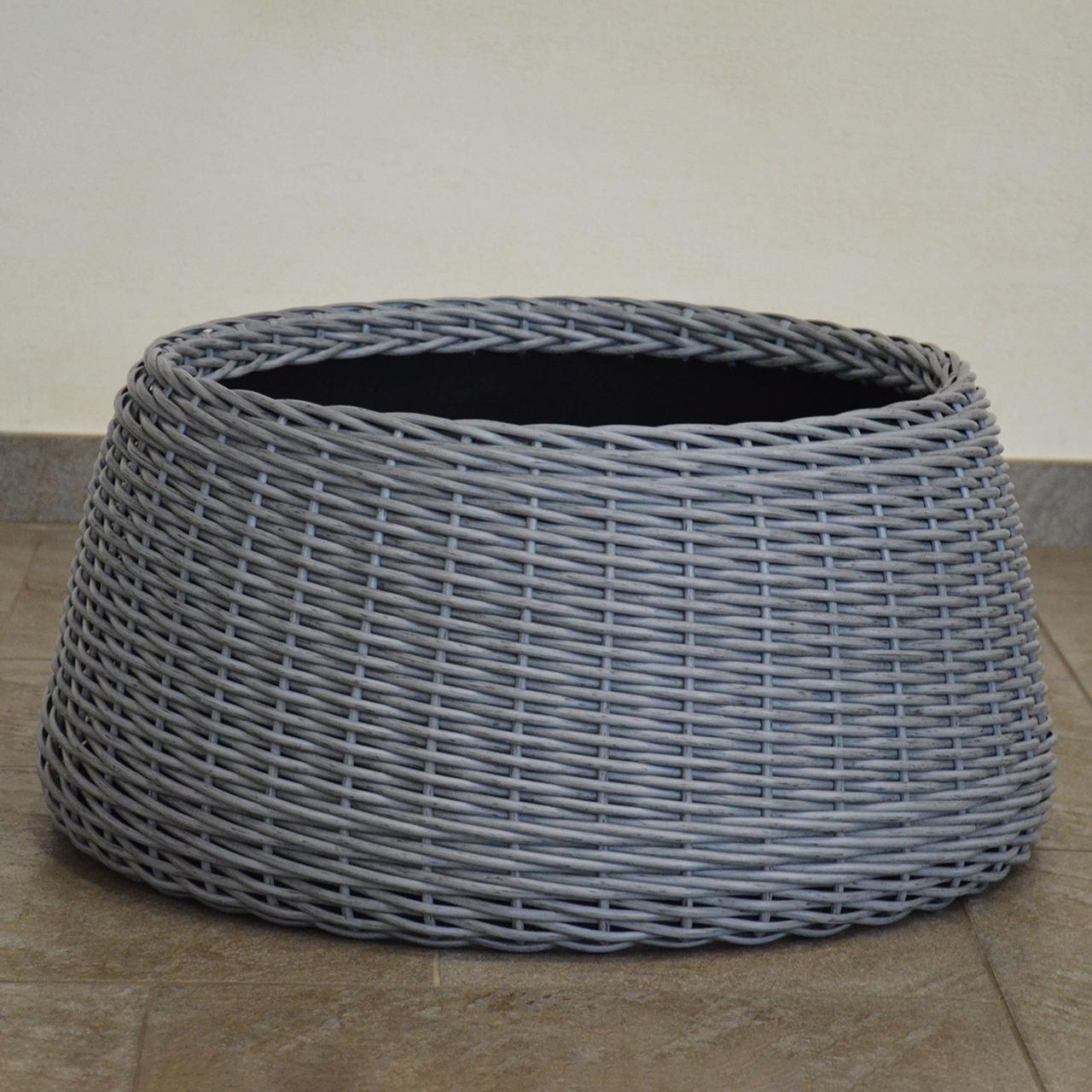 Подставка-юбка под елку плетеная из искусственного ротанга/ручной работы L Серый (23296111) - фото 3